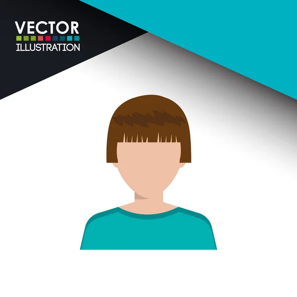 Design pessoa avatar — Vetor de Stock