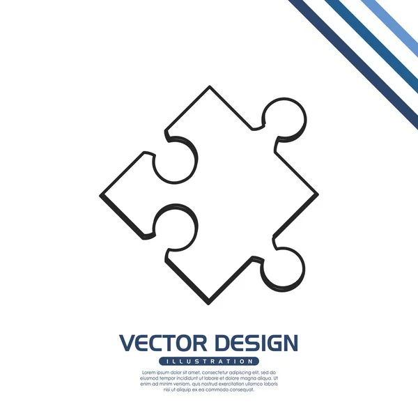 Puzzle icône design — Image vectorielle