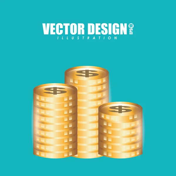 Pénz ikon tervezés — Stock Vector