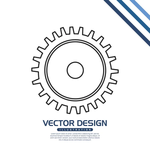 Koła zębate ikona designu — Wektor stockowy