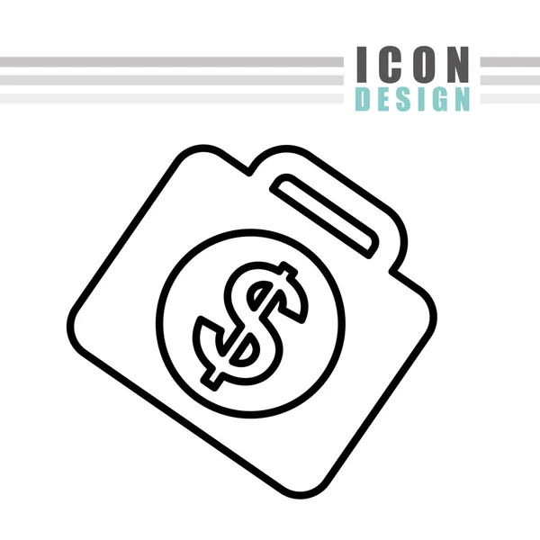 Design icona denaro — Vettoriale Stock