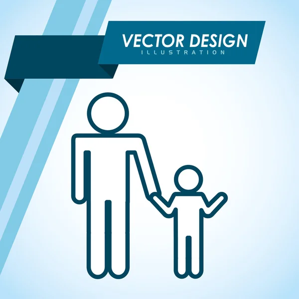 Design de silhouette familiale — Image vectorielle