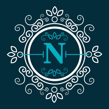 Monogram arka plan tasarım