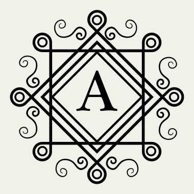 Monogram arka plan tasarım