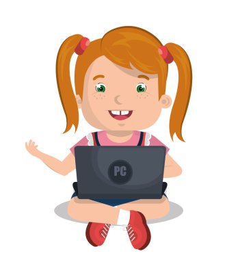 Bilgisayar tasarım kullanarak çocuk