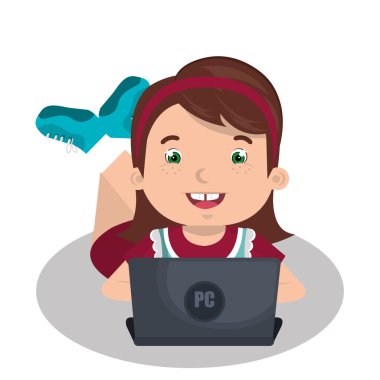 Bilgisayar tasarım kullanarak çocuk