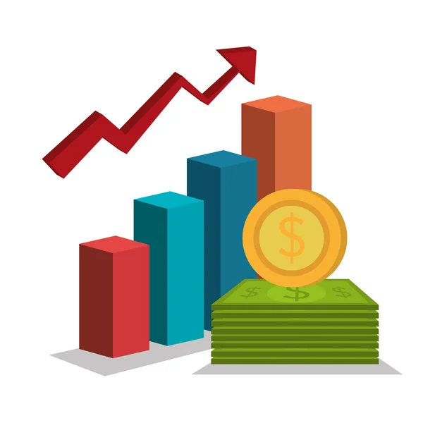 Conception de croissance rentable — Image vectorielle