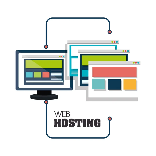 Web tasarım hosting — Stok Vektör