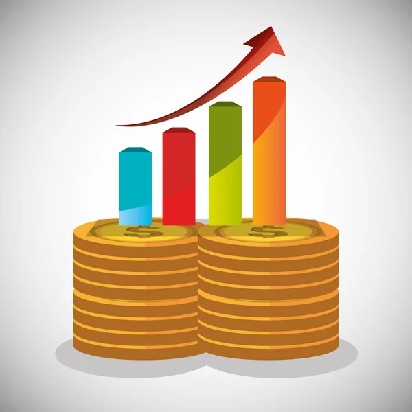 Conception de croissance rentable — Image vectorielle