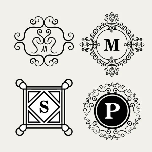 Diseño de fondo monograma — Archivo Imágenes Vectoriales