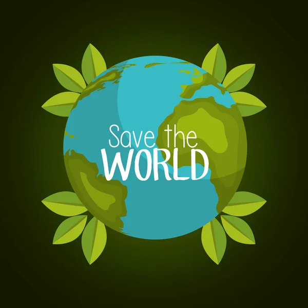 Save the planet design — Stock Vector