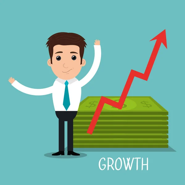 Profitable growth design — Stock Vector