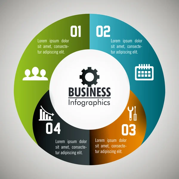 Design de infográfico de negócios — Vetor de Stock