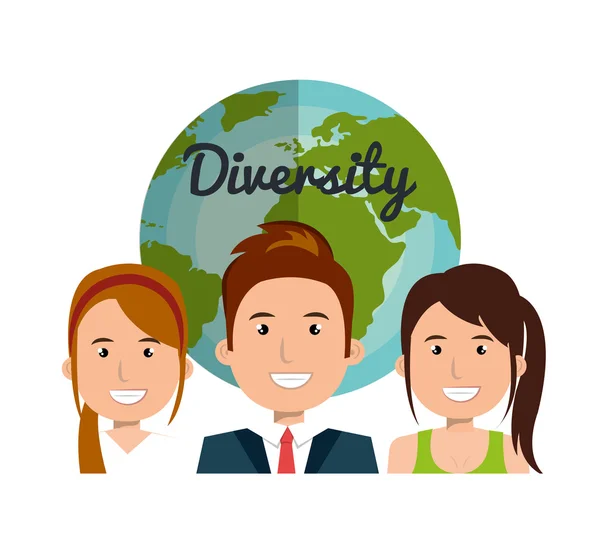 Conception de concept de diversité — Image vectorielle