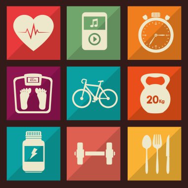 Fitness yaşam tarzı tasarım