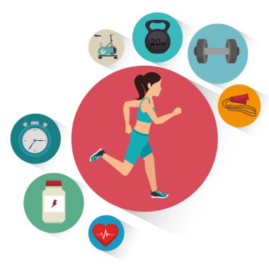 Fitness yaşam tarzı tasarım