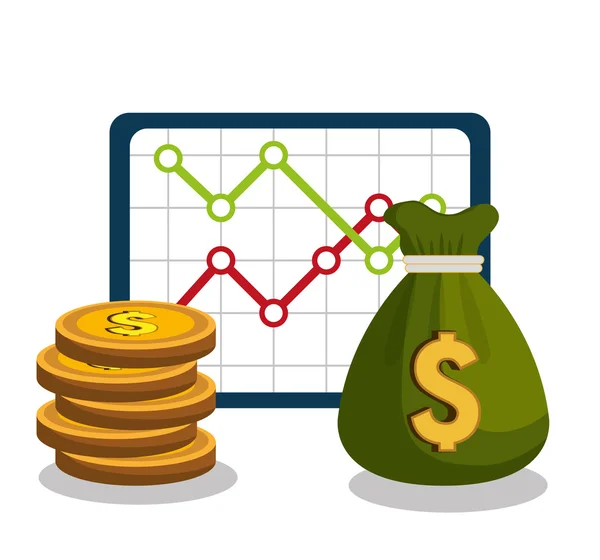 Diseño de economía financiera — Archivo Imágenes Vectoriales