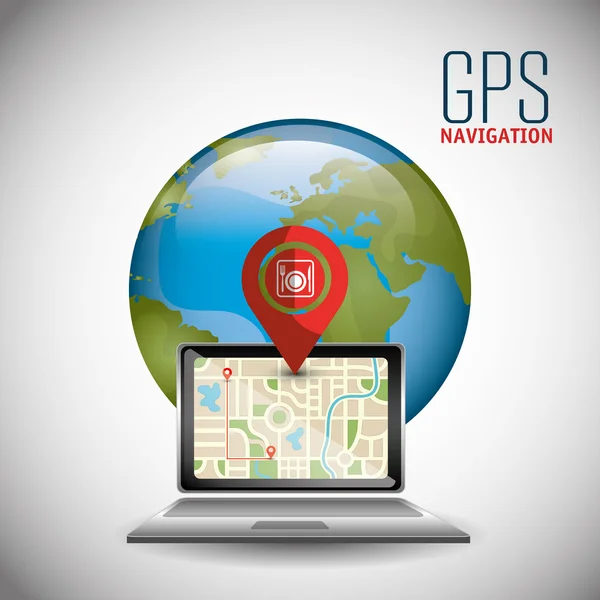 Diseño de navegación GPS — Vector de stock