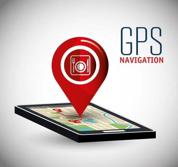 Gps ナビゲーションのデザイン — ストックベクタ