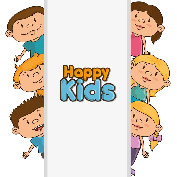Diseño de niños felices — Vector de stock