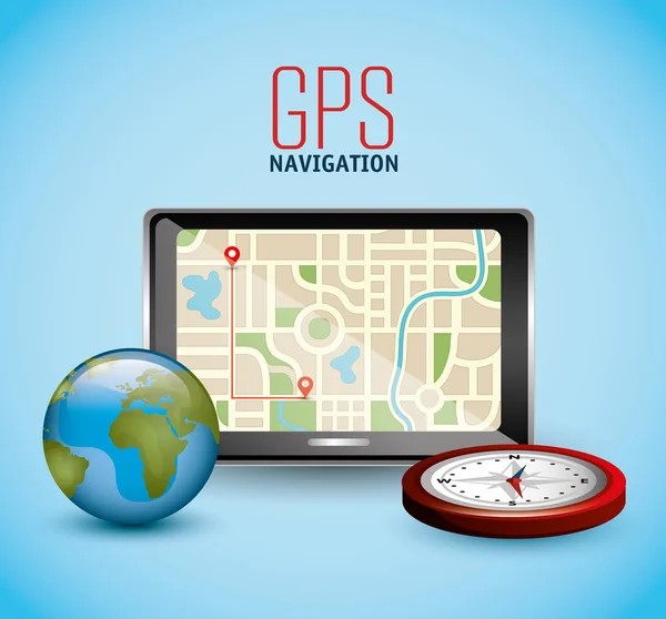 Gps ナビゲーションのデザイン — ストックベクタ