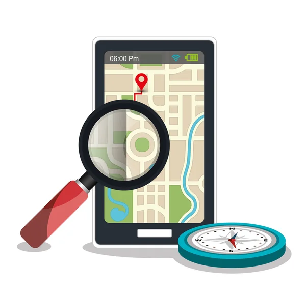 GPS navigációs design — Stock Vector