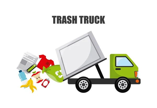 Conception de camion poubelle — Image vectorielle