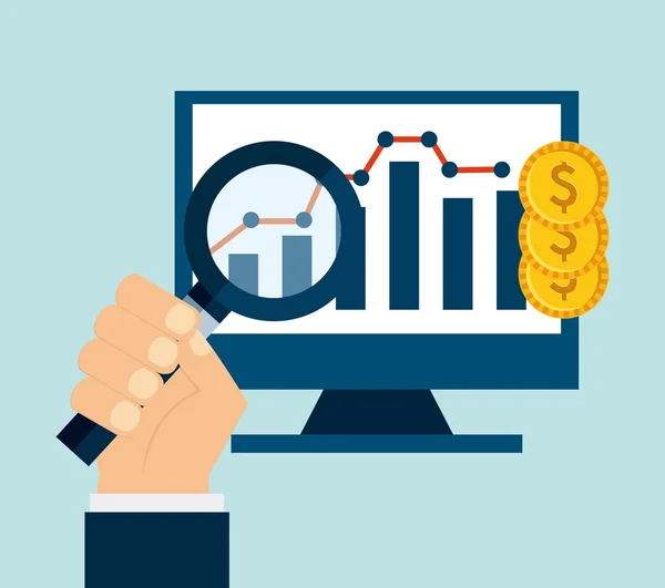 Projeto de otimização do motor de busca —  Vetores de Stock