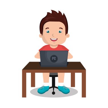 Bilgisayar tasarım kullanarak çocuk