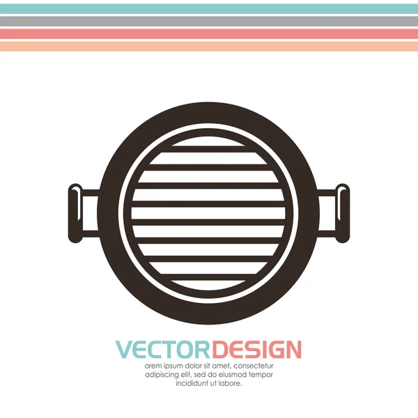 Grill icon design — Stock Vector