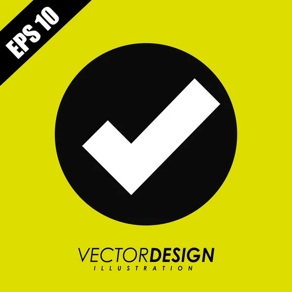 Ícone de verificação design — Vetor de Stock