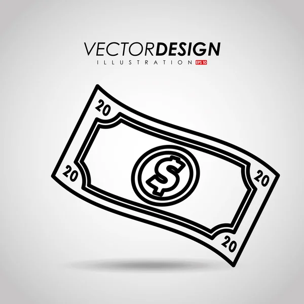 Design de ícone de dinheiro — Vetor de Stock