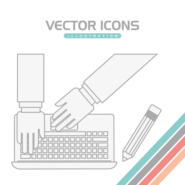 Diseño de iconos de oficina y negocios — Vector de stock