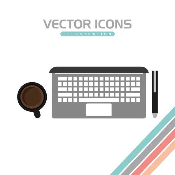 Diseño de iconos de oficina y negocios — Vector de stock