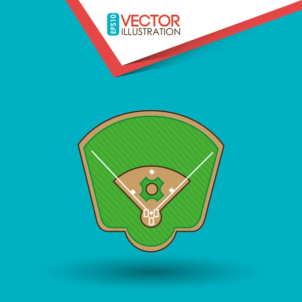 Design der Baseball-Ikone — Stockvektor
