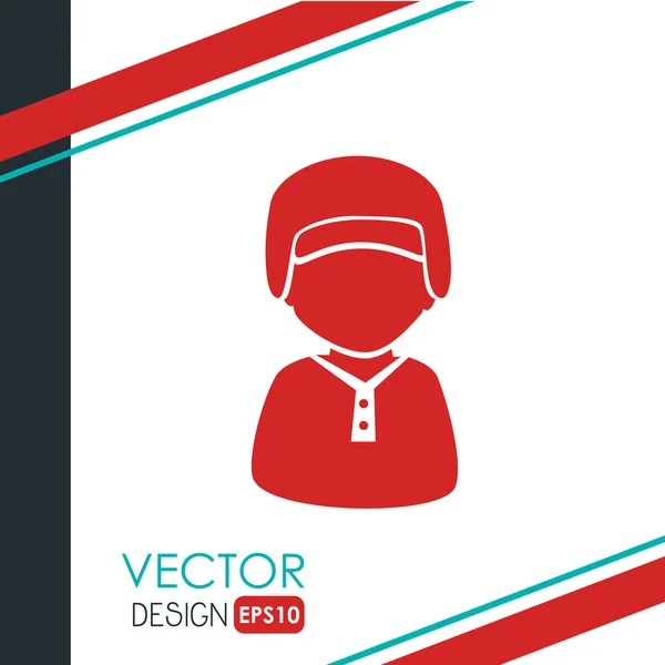 Design icona baseball — Vettoriale Stock