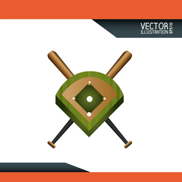 Icône de baseball design — Image vectorielle
