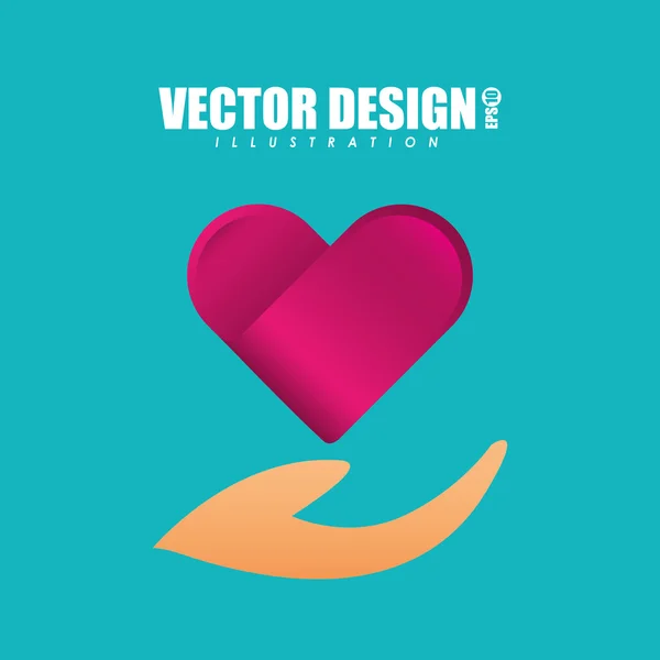 Coeur amour design — Image vectorielle