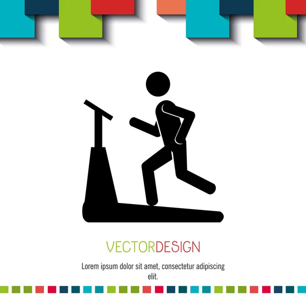 Diseño de icono de fitness — Vector de stock