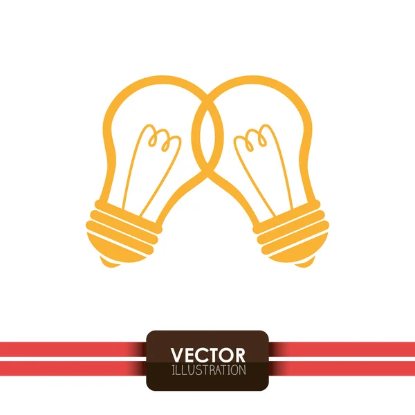 Bombilla diseño de luz — Vector de stock