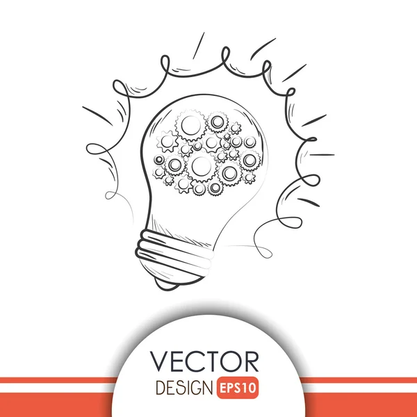 Design lampadina — Vettoriale Stock