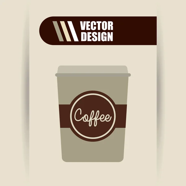 Design de café delicioso — Vetor de Stock