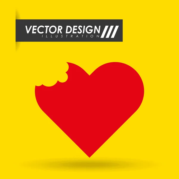 Hart liefde ontwerp — Stockvector