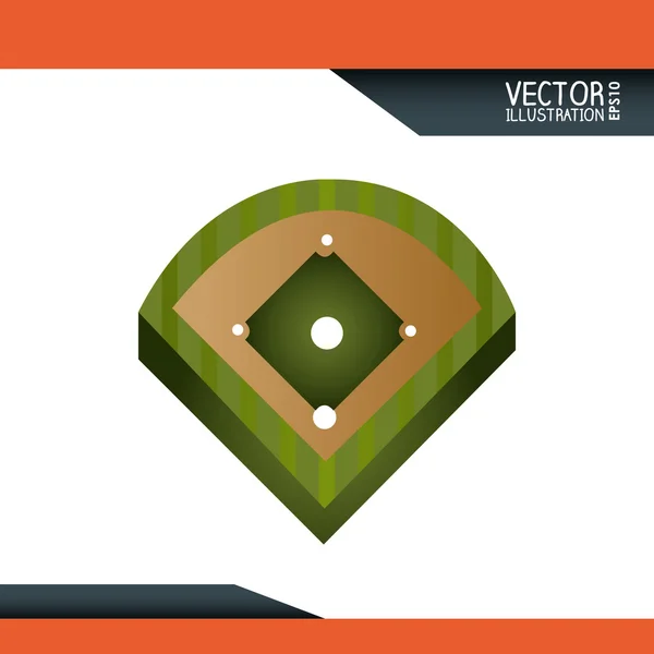 Design der Baseball-Ikone — Stockvektor