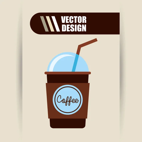 Design de café delicioso — Vetor de Stock