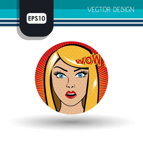 Diseño de arte pop — Vector de stock