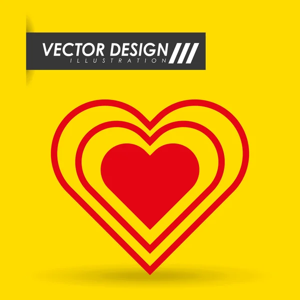Heart love design — Stock Vector