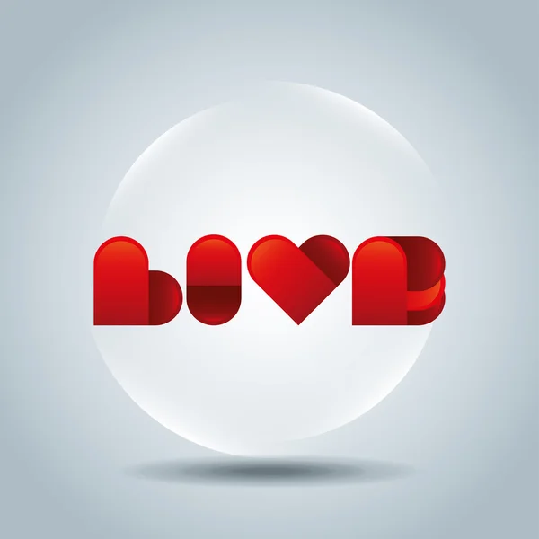 Corazón amor diseño — Archivo Imágenes Vectoriales