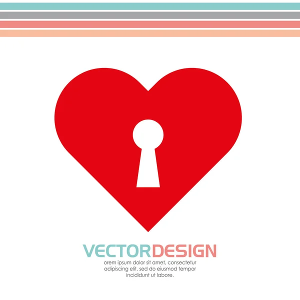 Coeur amour design — Image vectorielle