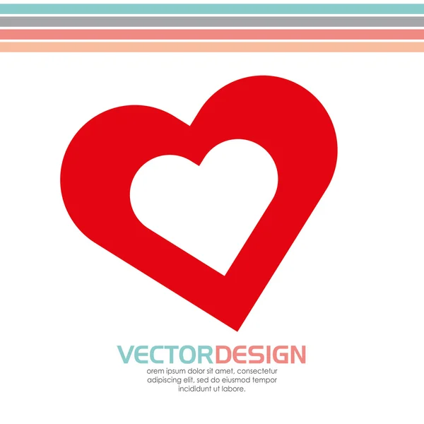 Corazón amor diseño — Archivo Imágenes Vectoriales